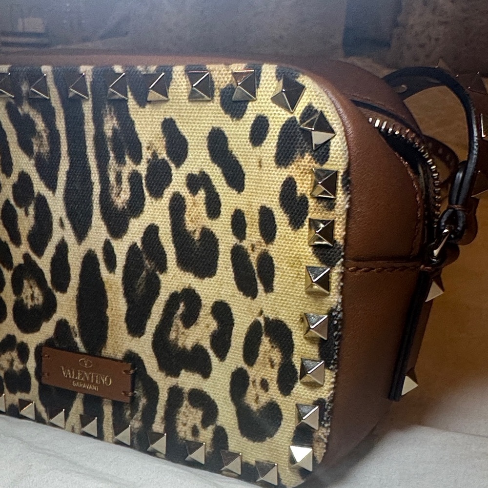 Valentino Animal Print Studded bag